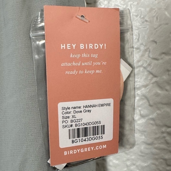 NWT Birdy Grey Hannah Empire in Chiffon Dove Grey - Picture 4 of 5